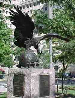 Statue / monument of  Bex Eagle in Washington DC by Sculptor Lorenzo Ghiglieri