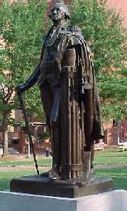 Statue / monument of George Washington in Washington DC by Sculptor Jean-Antoine Houdon