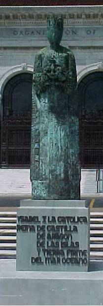 Statue / monument of  Queen Isabela in Washington DC by Sculptor Jose Luis Sanchez