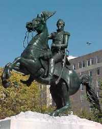 Statue / monument of Andrew Jackson in Washington DC by Sculptor Clark Mills