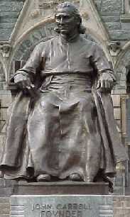 Statue / monument of Bishop John Carroll in Washington DC by Sculptor Jerome Connor