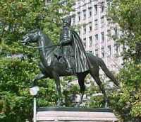 Statue / monument of Kasimir Pulaski in Washington DC by Sculptor Kasimiriez Chodzinski