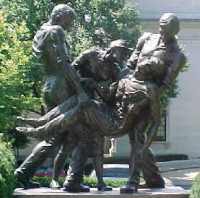 Statue / monument of  Red Cross Men and Women in Washington DC by Sculptor Felix deWeldon