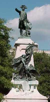 Statue / monument of Jean de Rochambeau in Washington DC by Sculptor J. J. Fernand Hamar